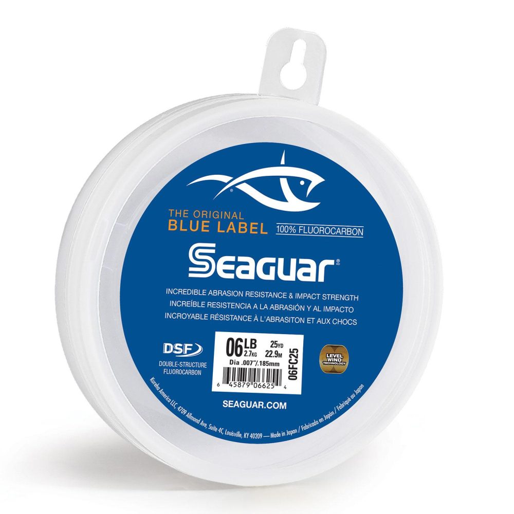 Blue Label 6 Lb. Fluorocarbon Leader – 25 Yards | Tackle Boxes, Bait & Accessories Fishing Seaguar