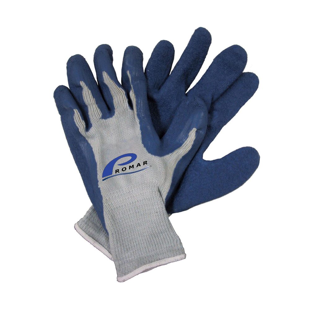 Blue Latex Grip Gloves – Medium | Tackle Boxes, Bait & Accessories Fishing Promar