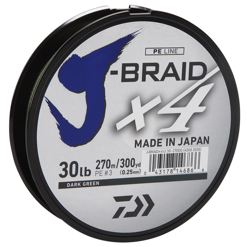 J Braid X4 Fishing Line – 300 Yds. | Tackle Boxes, Bait & Accessories Fishing Daiwa